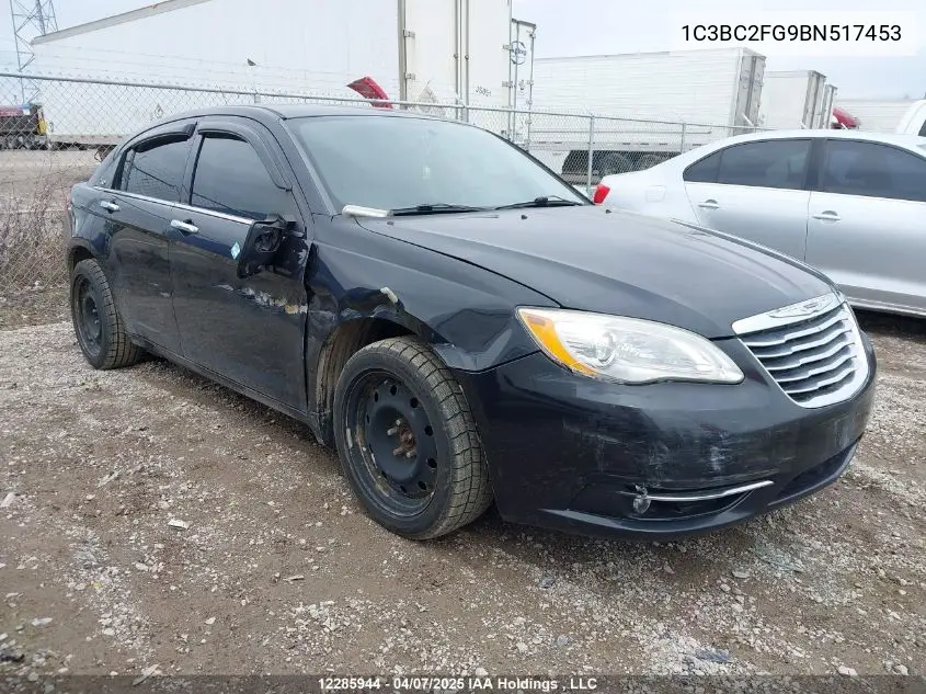 2011 Chrysler 200 Limited VIN: 1C3BC2FG9BN517453 Lot: 12285944X
