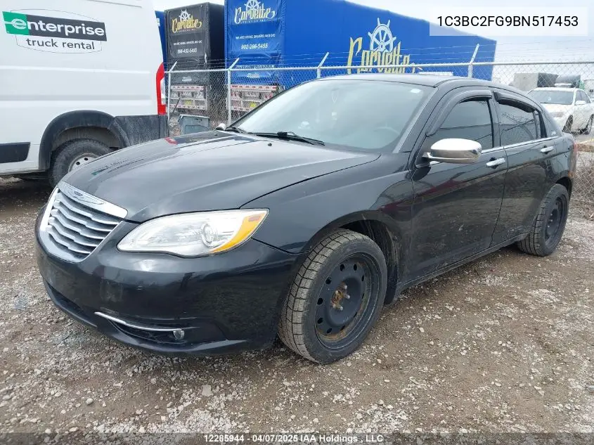 2011 Chrysler 200 Limited VIN: 1C3BC2FG9BN517453 Lot: 12285944X