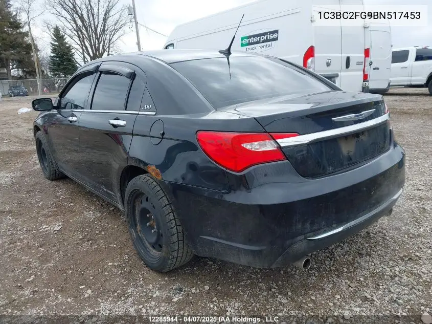 2011 Chrysler 200 Limited VIN: 1C3BC2FG9BN517453 Lot: 12285944X