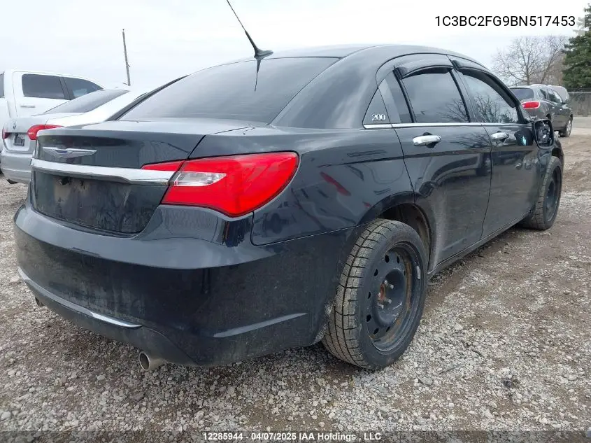 2011 Chrysler 200 Limited VIN: 1C3BC2FG9BN517453 Lot: 12285944X