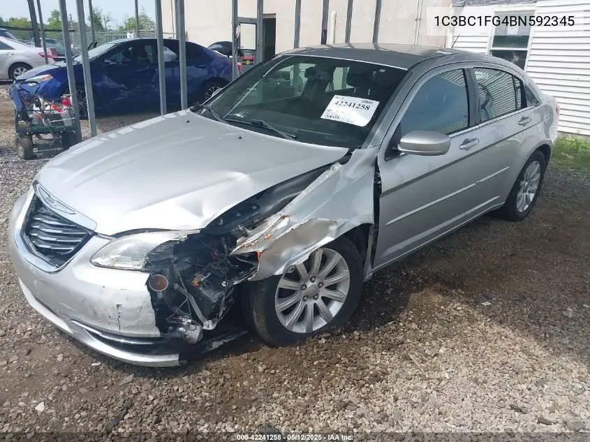 2011 Chrysler 200 Touring VIN: 1C3BC1FG4BN592345 Lot: 42241258