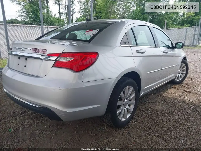 2011 Chrysler 200 Touring VIN: 1C3BC1FG4BN592345 Lot: 42241258