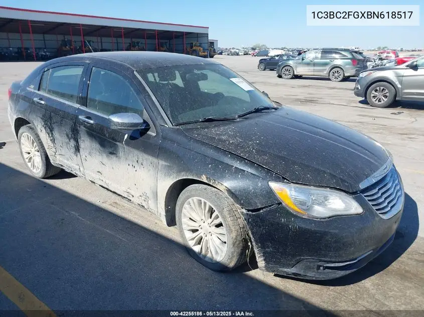 2011 Chrysler 200 Limited VIN: 1C3BC2FGXBN618517 Lot: 42255186