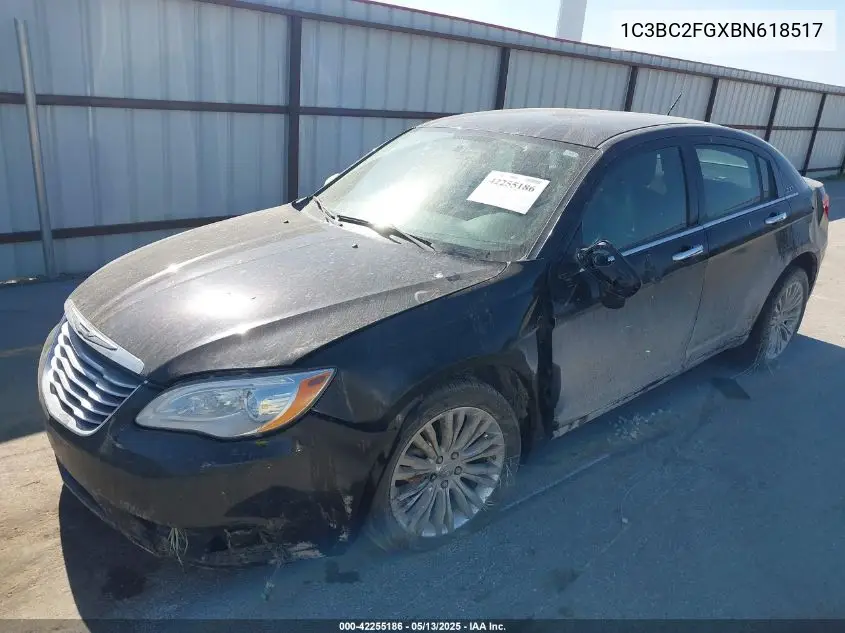 2011 Chrysler 200 Limited VIN: 1C3BC2FGXBN618517 Lot: 42255186