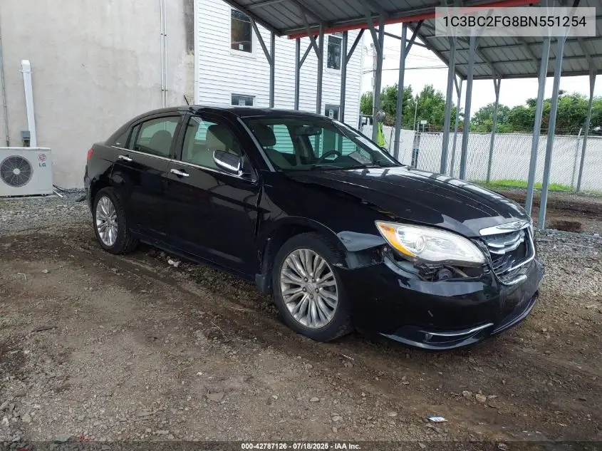 2011 Chrysler 200 Limited VIN: 1C3BC2FG8BN551254 Lot: 42787126