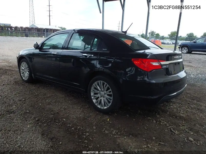 2011 Chrysler 200 Limited VIN: 1C3BC2FG8BN551254 Lot: 42787126