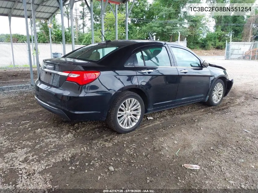 2011 Chrysler 200 Limited VIN: 1C3BC2FG8BN551254 Lot: 42787126