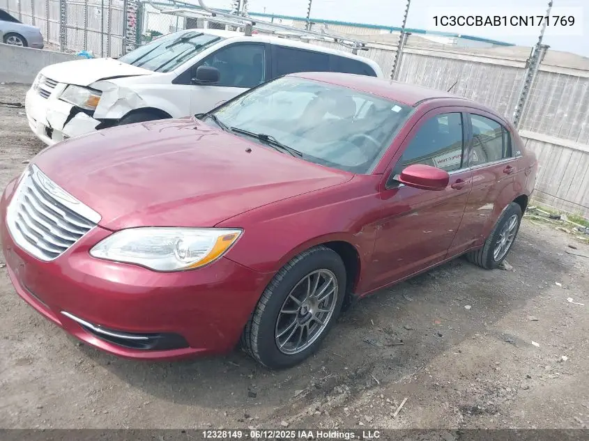 2012 Chrysler 200 Lx VIN: 1C3CCBAB1CN171769 Lot: 12328149