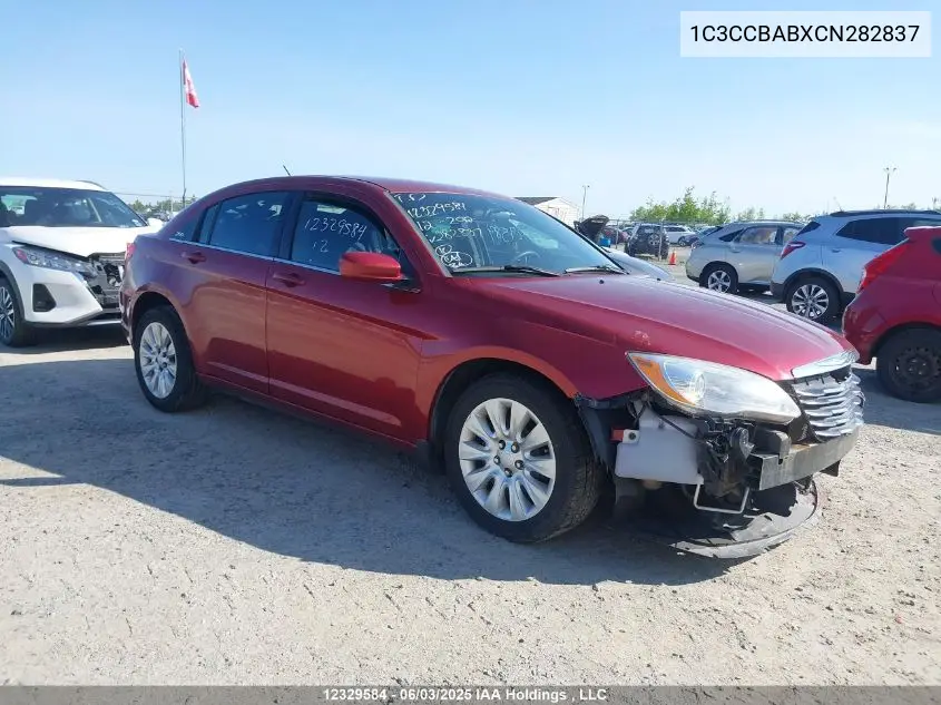 2012 Chrysler 200 Lx VIN: 1C3CCBABXCN282837 Lot: 12329584