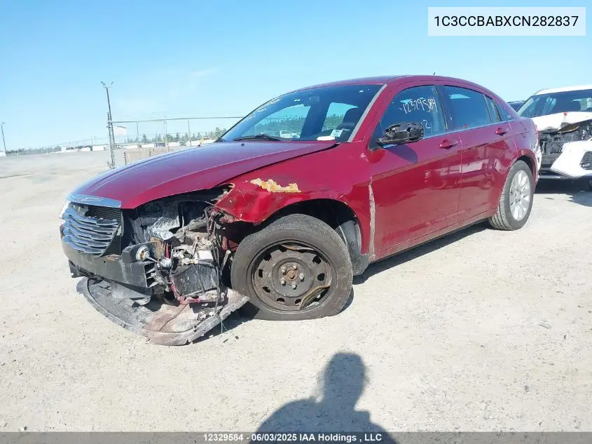 2012 Chrysler 200 Lx VIN: 1C3CCBABXCN282837 Lot: 12329584