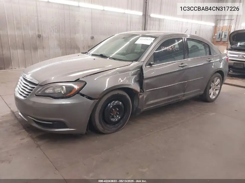 2012 Chrysler 200 Lx VIN: 1C3CCBAB4CN317226 Lot: 42243633