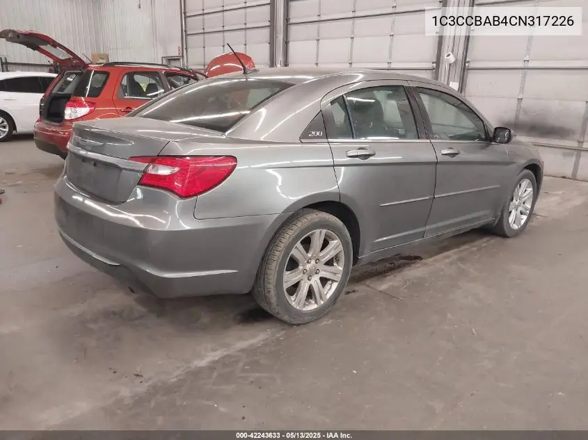 2012 Chrysler 200 Lx VIN: 1C3CCBAB4CN317226 Lot: 42243633