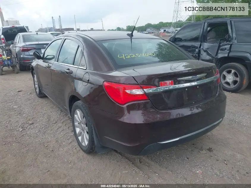2012 Chrysler 200 Touring VIN: 1C3CCBBB4CN178133 Lot: 42254040