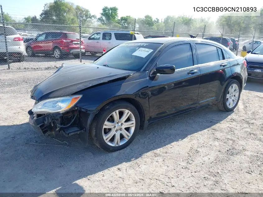 2012 Chrysler 200 Touring VIN: 1C3CCBBG9CN210893 Lot: 42255105