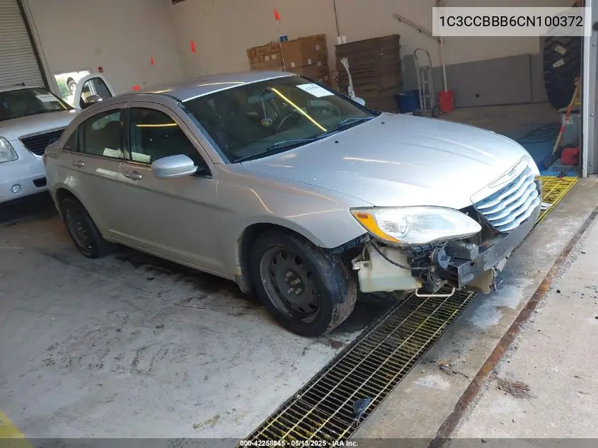 2012 Chrysler 200 Touring VIN: 1C3CCBBB6CN100372 Lot: 42258845