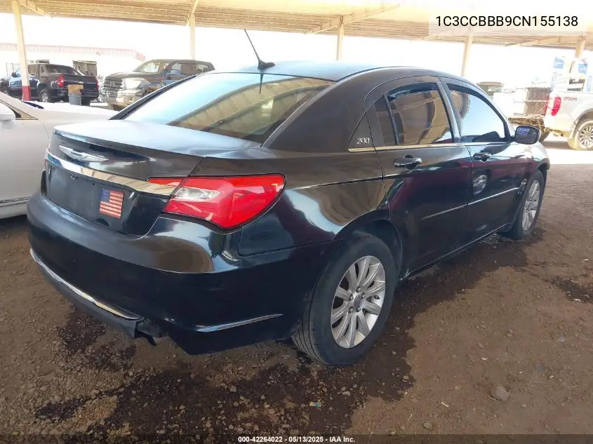 2012 Chrysler 200 Touring VIN: 1C3CCBBB9CN155138 Lot: 42264022