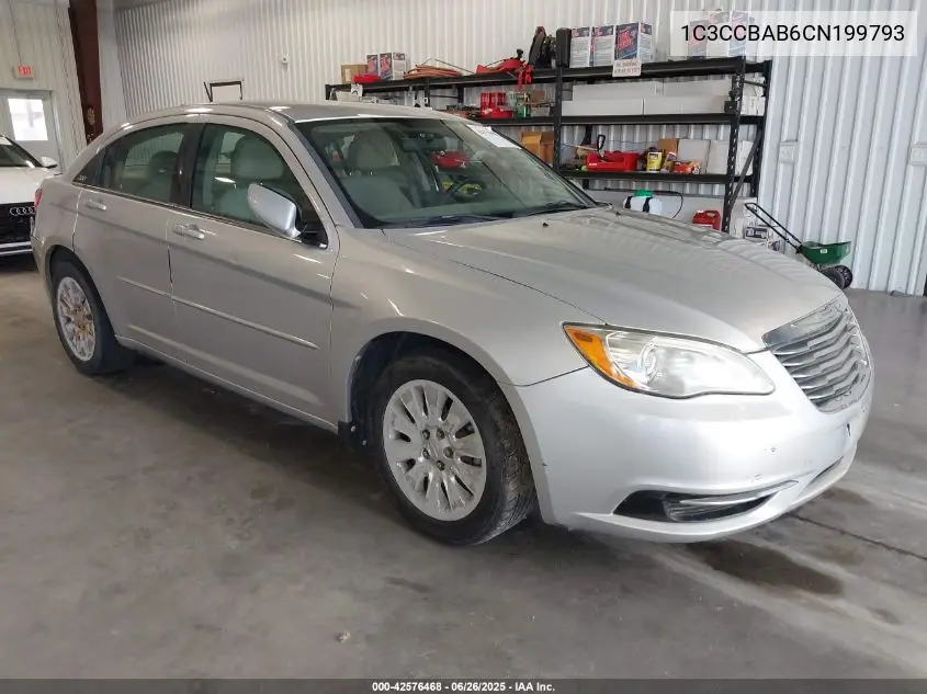 2012 Chrysler 200 Lx VIN: 1C3CCBAB6CN199793 Lot: 42576468