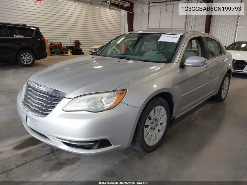 2012 Chrysler 200 Lx VIN: 1C3CCBAB6CN199793 Lot: 42576468