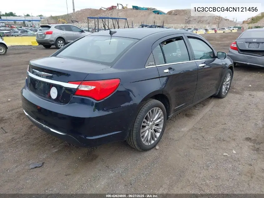 2012 Chrysler 200 Limited VIN: 1C3CCBCG4CN121456 Lot: 42624805