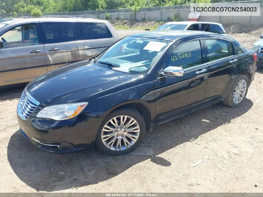 2012 Chrysler 200 Limited VIN: 1C3CCBCG7CN254003 Lot: 42764183