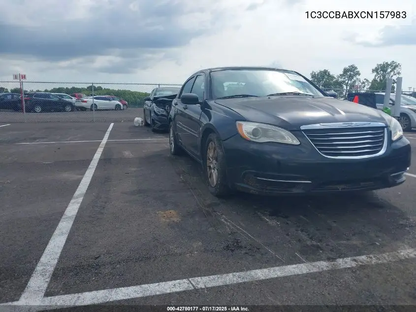 2012 Chrysler 200 Lx VIN: 1C3CCBABXCN157983 Lot: 42780177