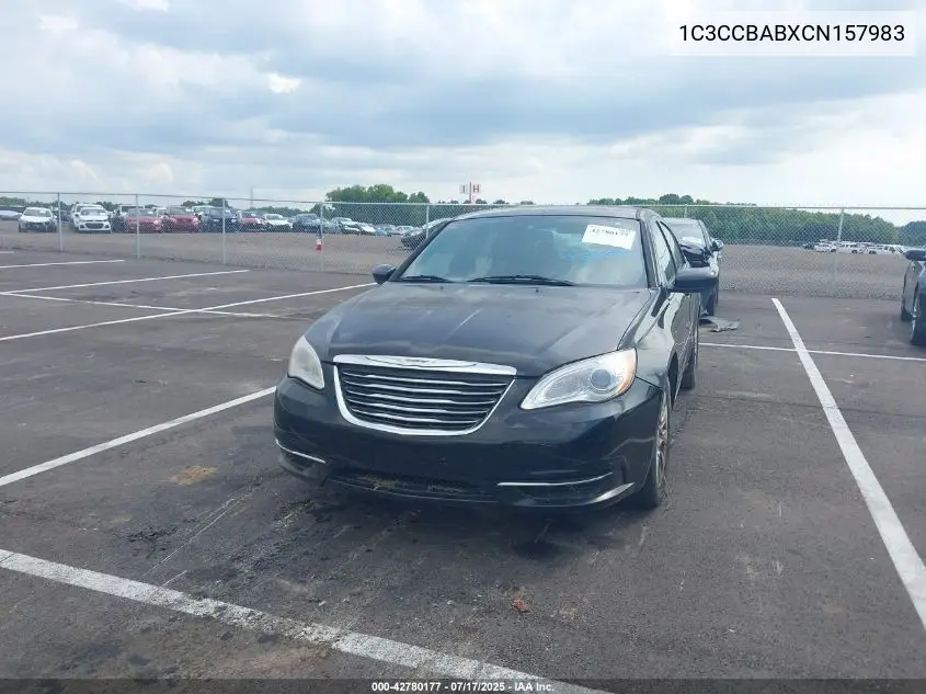 2012 Chrysler 200 Lx VIN: 1C3CCBABXCN157983 Lot: 42780177
