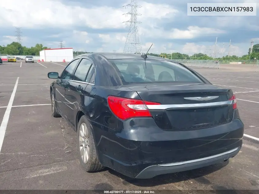 2012 Chrysler 200 Lx VIN: 1C3CCBABXCN157983 Lot: 42780177