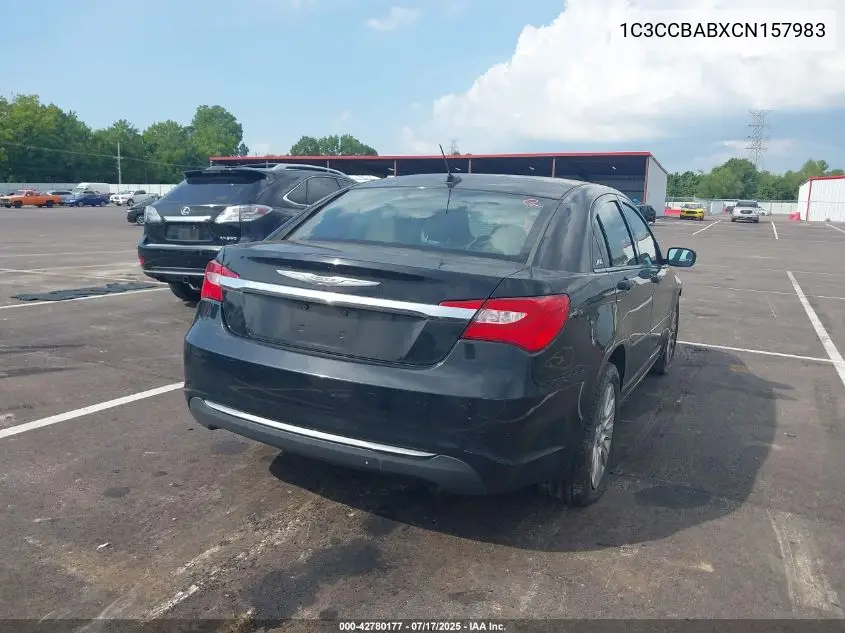 2012 Chrysler 200 Lx VIN: 1C3CCBABXCN157983 Lot: 42780177
