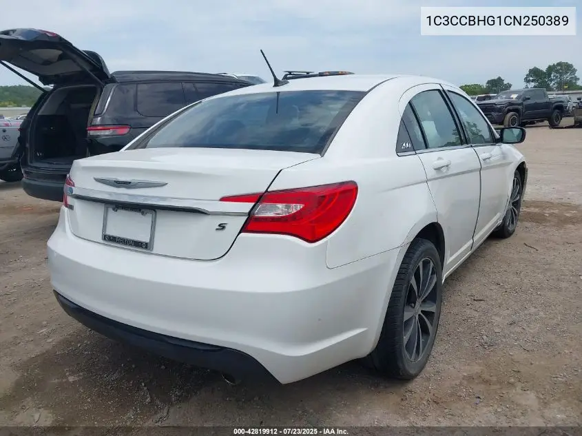 2012 Chrysler 200 S VIN: 1C3CCBHG1CN250389 Lot: 42819912