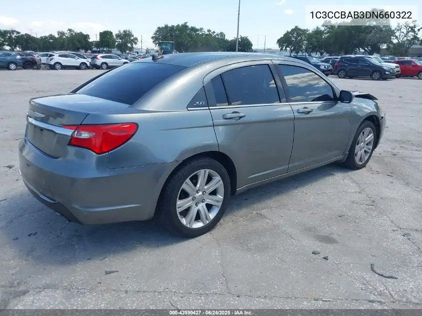 2013 Chrysler 200 Lx VIN: 1C3CCBAB3DN660322 Lot: 42590427