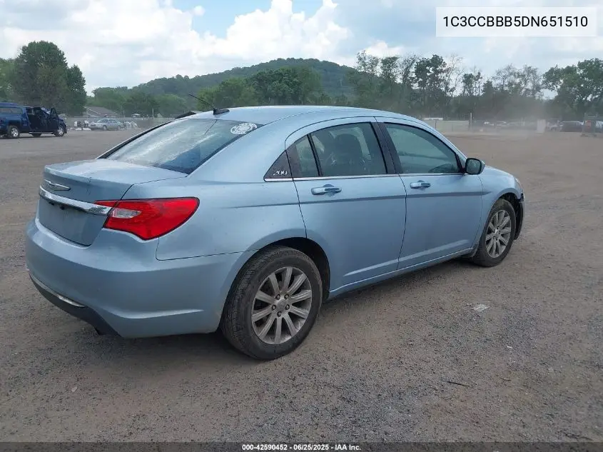 2013 Chrysler 200 Touring VIN: 1C3CCBBB5DN651510 Lot: 42590452