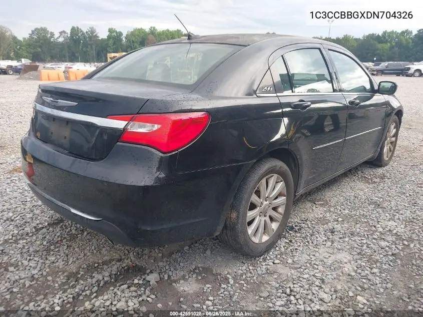 2013 Chrysler 200 Touring VIN: 1C3CCBBGXDN704326 Lot: 42591028