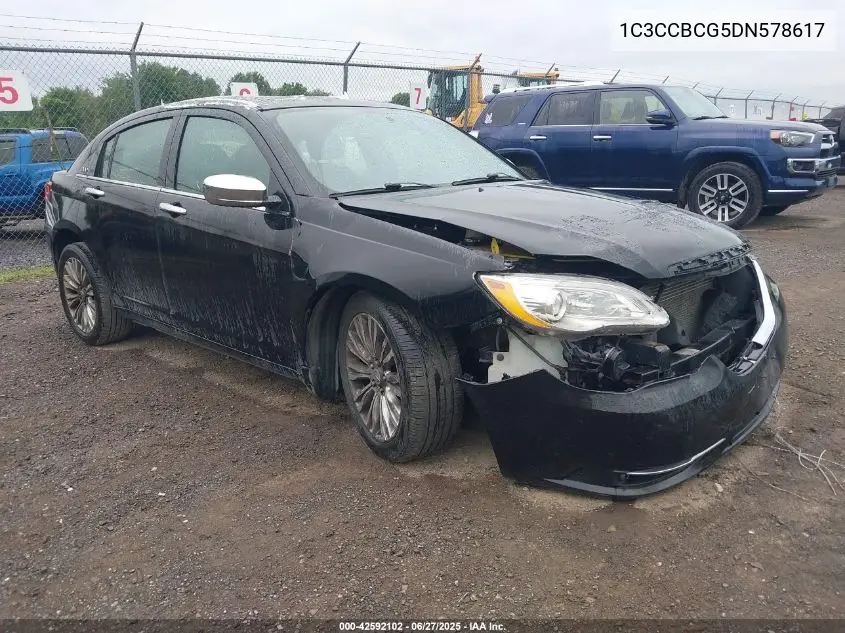 2013 Chrysler 200 Limited VIN: 1C3CCBCG5DN578617 Lot: 42592102