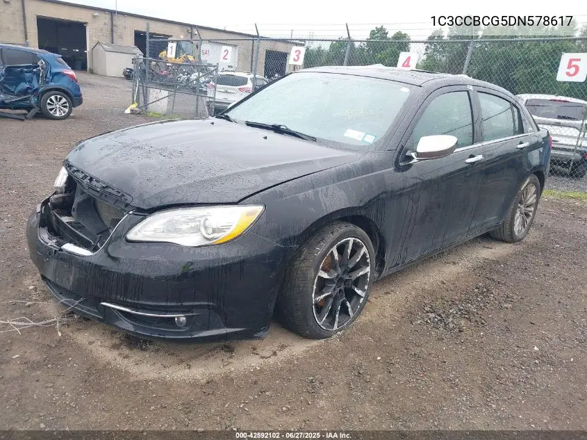 2013 Chrysler 200 Limited VIN: 1C3CCBCG5DN578617 Lot: 42592102