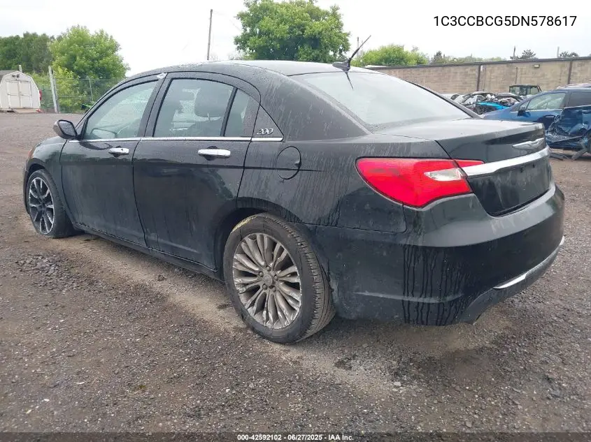 2013 Chrysler 200 Limited VIN: 1C3CCBCG5DN578617 Lot: 42592102