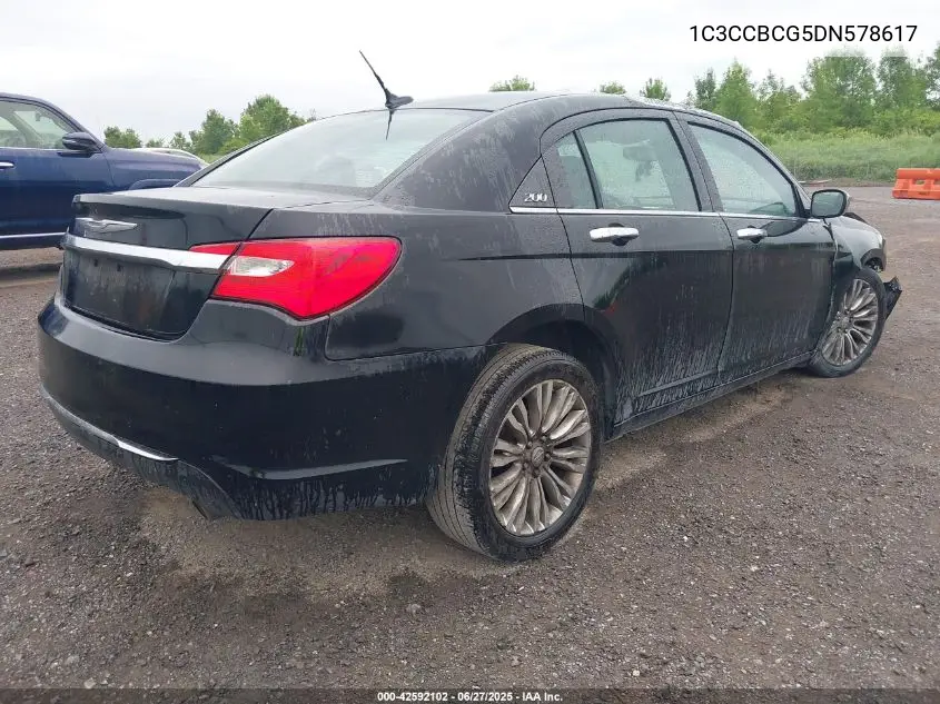 2013 Chrysler 200 Limited VIN: 1C3CCBCG5DN578617 Lot: 42592102