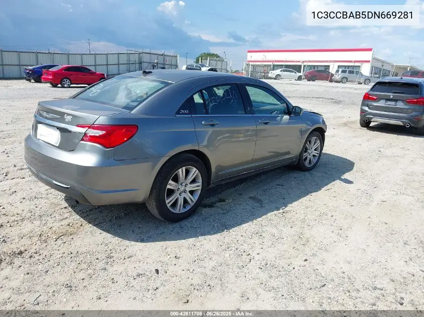 2013 Chrysler 200 Lx VIN: 1C3CCBAB5DN669281 Lot: 42611708