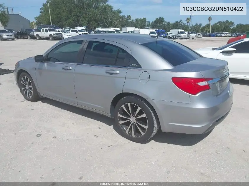 2013 Chrysler 200 Limited VIN: 1C3CCBCG2DN510422 Lot: 42781528