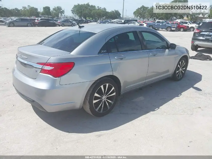 2013 Chrysler 200 Limited VIN: 1C3CCBCG2DN510422 Lot: 42781528