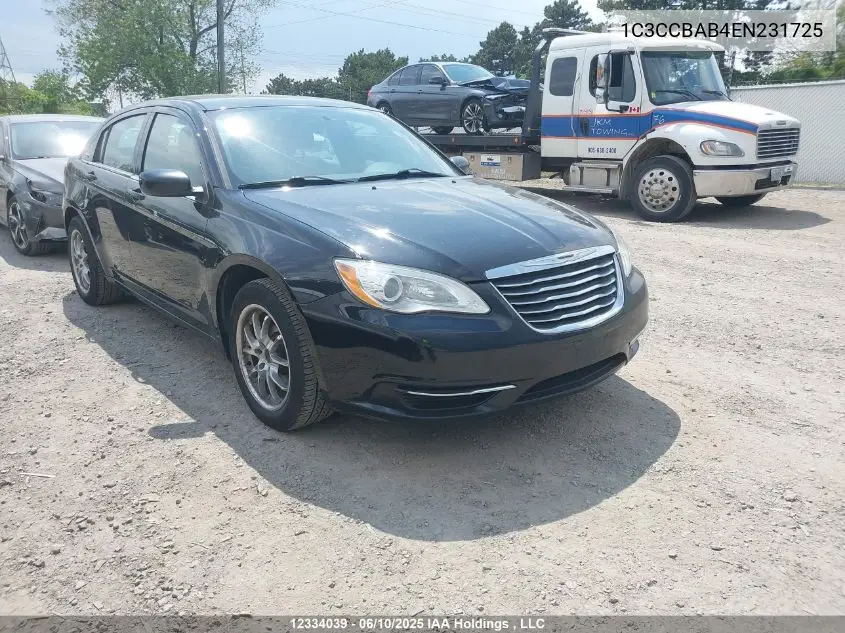 2014 Chrysler 200 Lx VIN: 1C3CCBAB4EN231725 Lot: 12334039