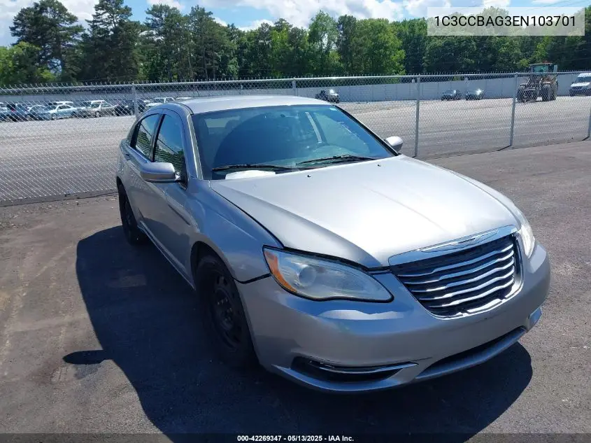 2014 Chrysler 200 Lx VIN: 1C3CCBAG3EN103701 Lot: 42269347
