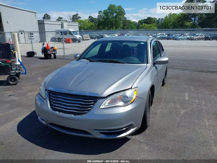 2014 Chrysler 200 Lx VIN: 1C3CCBAG3EN103701 Lot: 42269347