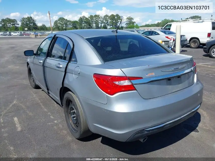 2014 Chrysler 200 Lx VIN: 1C3CCBAG3EN103701 Lot: 42269347