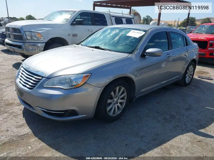 2014 Chrysler 200 Touring VIN: 1C3CCBBG8EN119598 Lot: 42625606