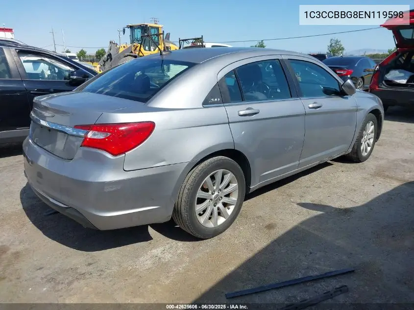 2014 Chrysler 200 Touring VIN: 1C3CCBBG8EN119598 Lot: 42625606