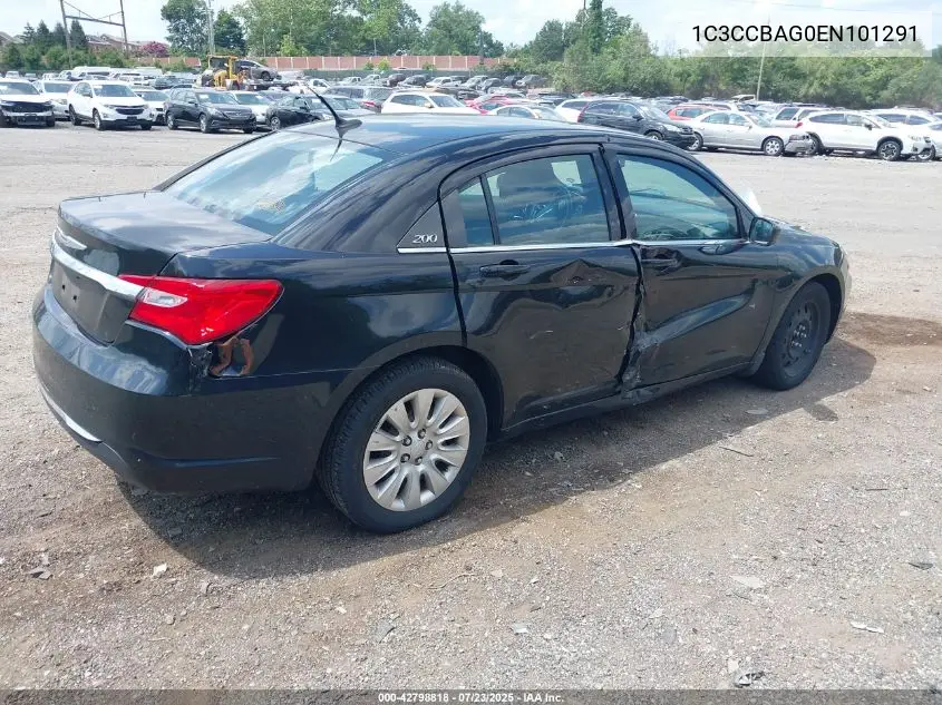 2014 Chrysler 200 Lx VIN: 1C3CCBAG0EN101291 Lot: 42798818