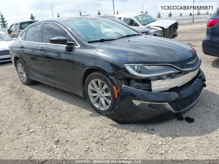 2015 Chrysler 200 Limited VIN: 1C3CCCABXFN585871 Lot: 12331833