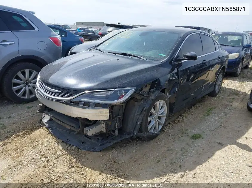 2015 Chrysler 200 Limited VIN: 1C3CCCABXFN585871 Lot: 12331833