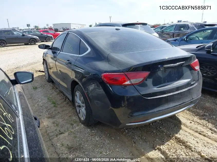 2015 Chrysler 200 Limited VIN: 1C3CCCABXFN585871 Lot: 12331833