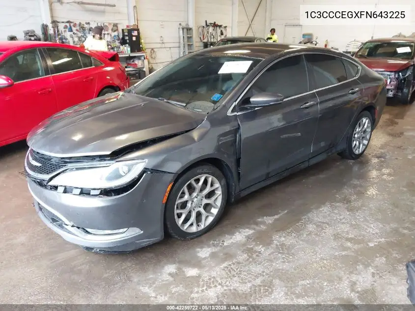 2015 Chrysler 200 C VIN: 1C3CCCEGXFN643225 Lot: 42259722